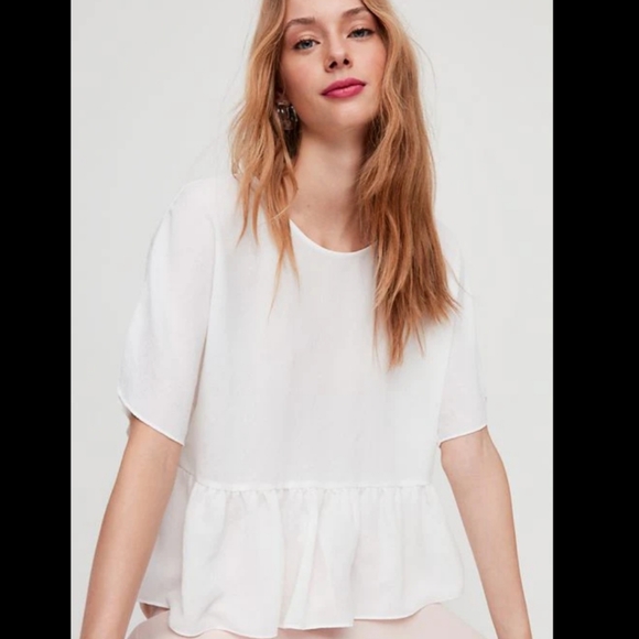 Aritzia Tops - Aritzia Wilfred Macee Peplum Short Sleeve Blouse